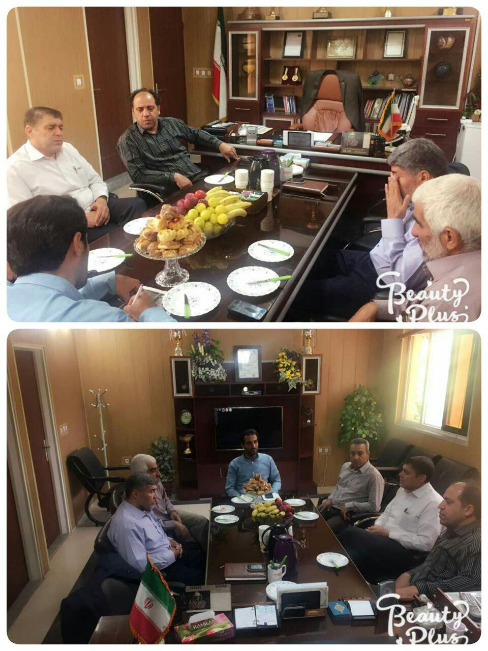 دیدار مدیر عامل و سر مربی فجر شهید سپاسی بارئیس هیئت فوتبال فارس